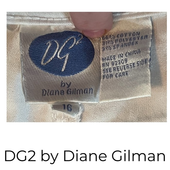 DG2 by Diane Gilman White Plus Size Bermuda Short in size 16 - Picture 5 of 16